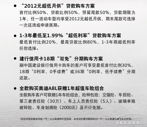 最新奥迪贷款方案，豪华座驾轻松购得触手可及